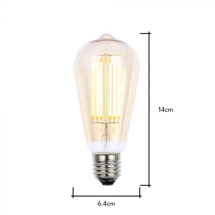 LED CB VIN LONG FIL ST64 220/240V 4W GOLD 2000K